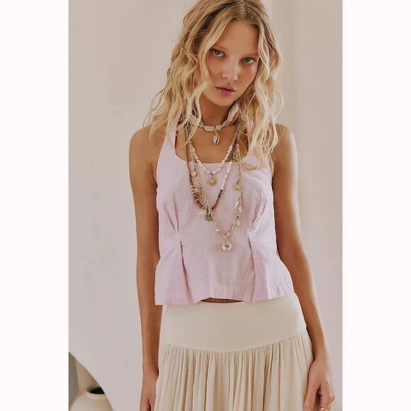 Free People Light Pink Tank Top - Picture 1 of 9